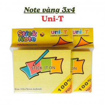 Giấy note vàng 3X4 Uni-T